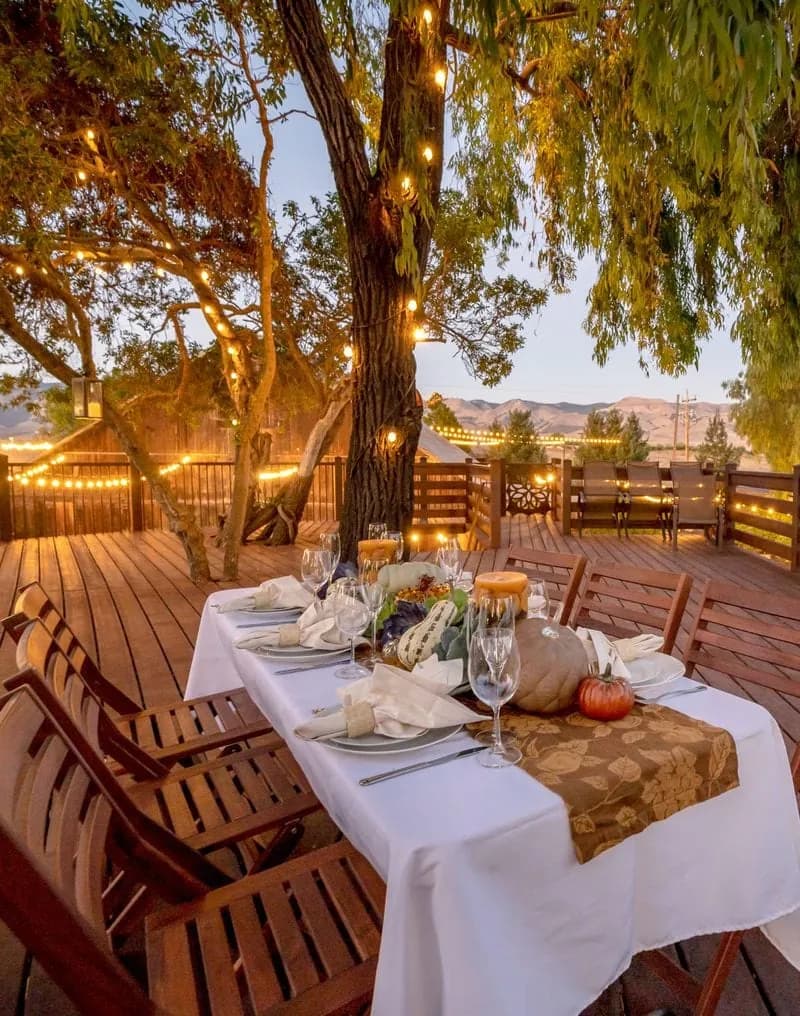 Enjoy a catered meal from the best local restaurants in SLO on our beautiful steel treehouse