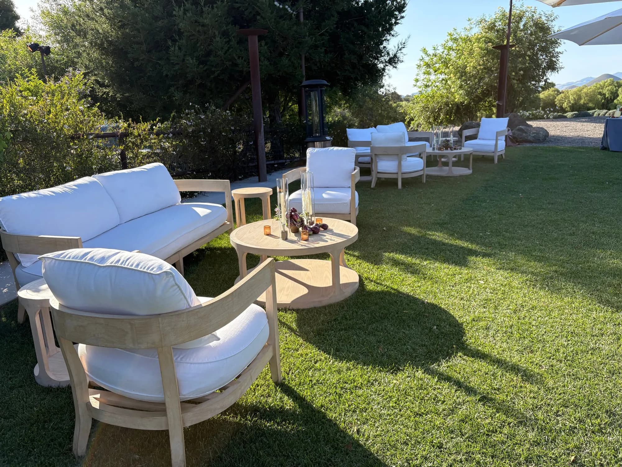 Lawn lounge area