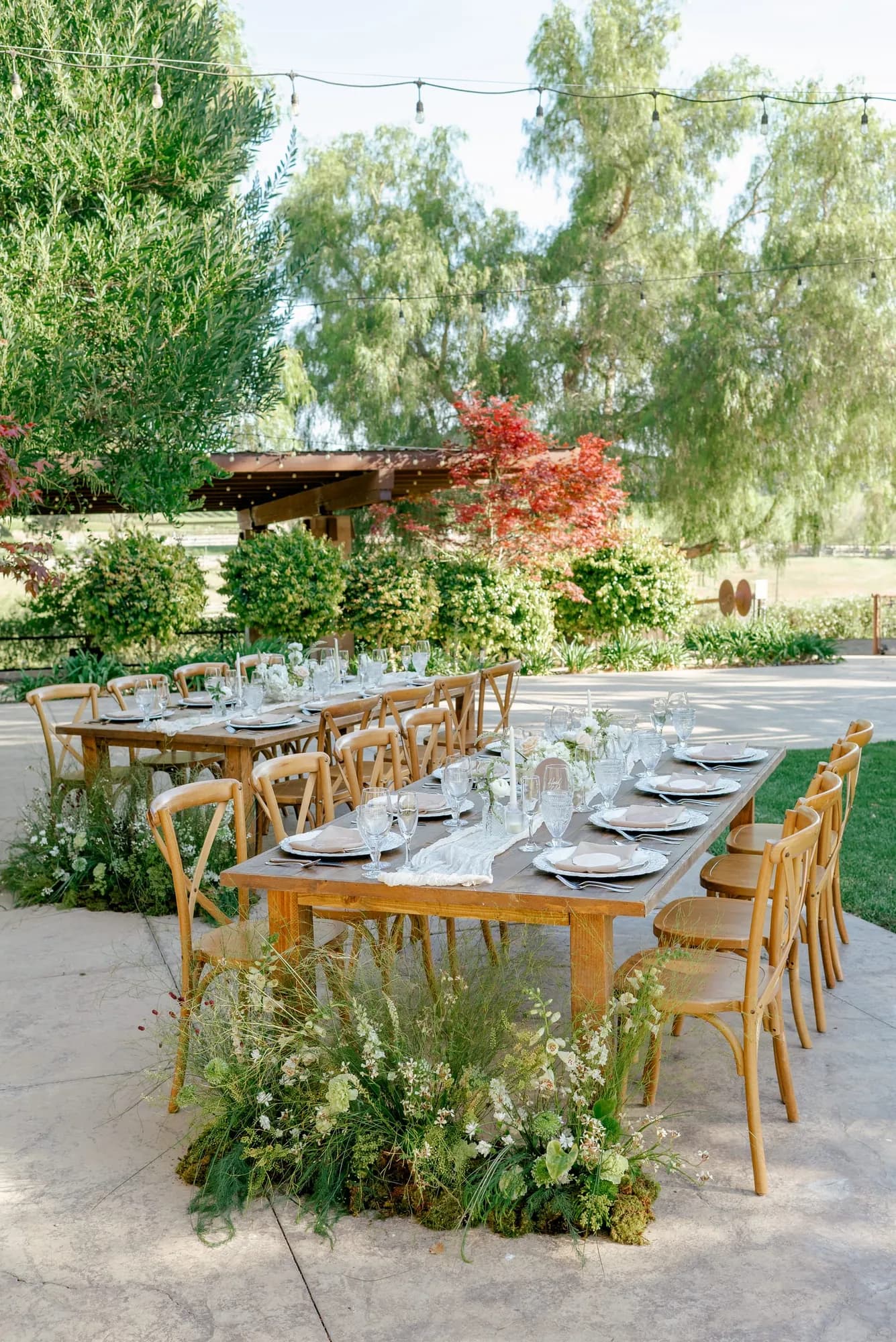 Table setting at a Cavalli Estates event