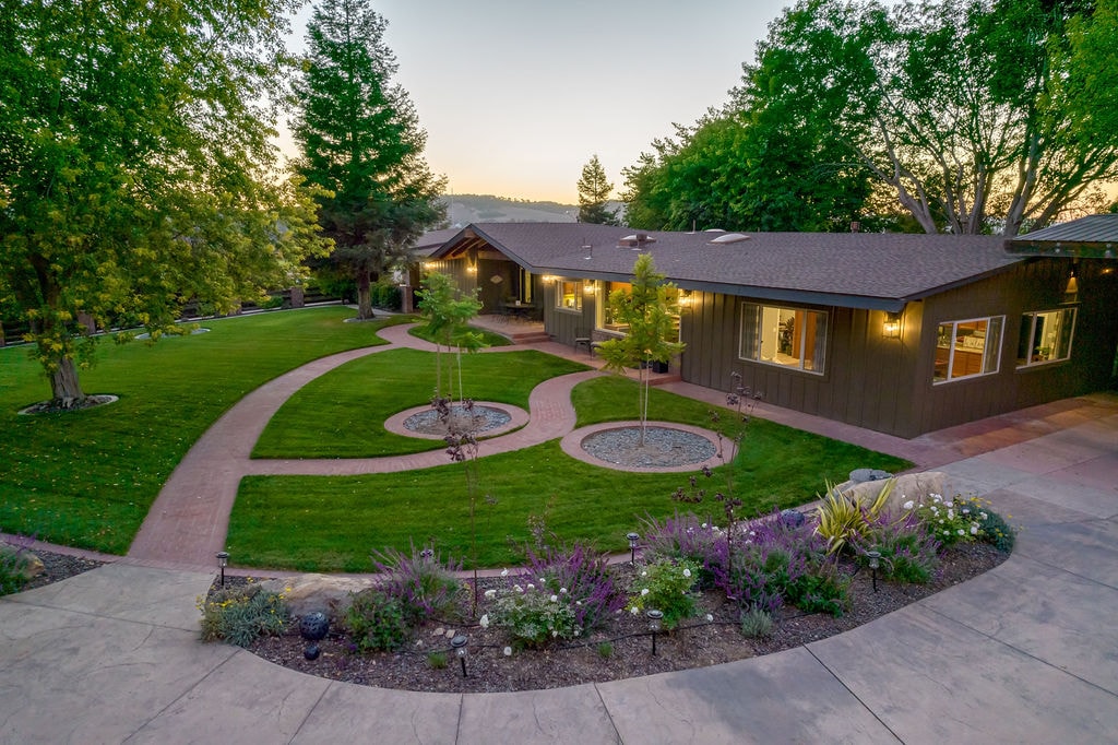 Aerial view of the Ranchhouse at Cavalli Estates